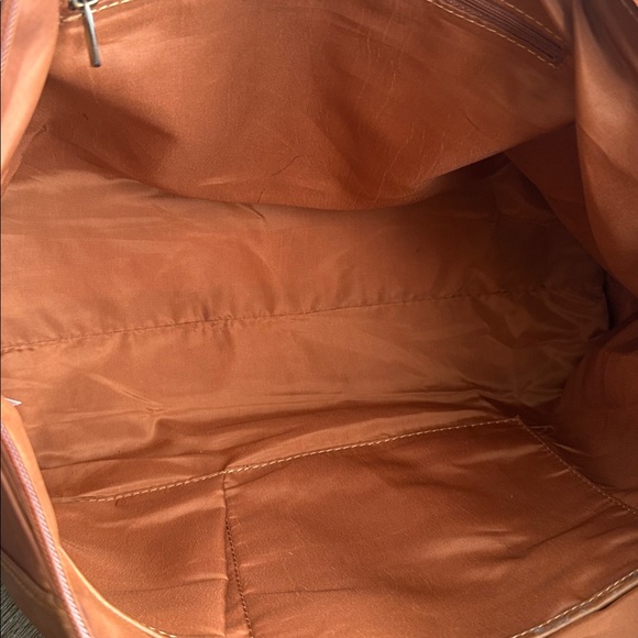 VALENCHI Genuine Real Leather Tote Bag/Purse Flower Embossed - Picture 12 of 17